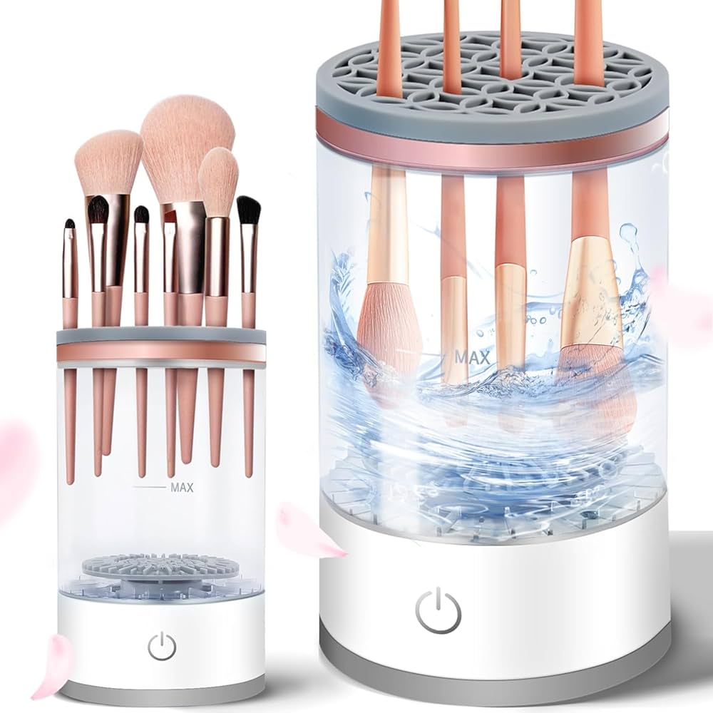 BrushSpin Clean™ — Limpiador Eléctrico de Brochas (Dejá de Maquillarte con Bacterias)