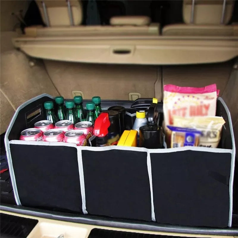 Organizador de Maletero para Auto – Plegable y Multicompartimentos